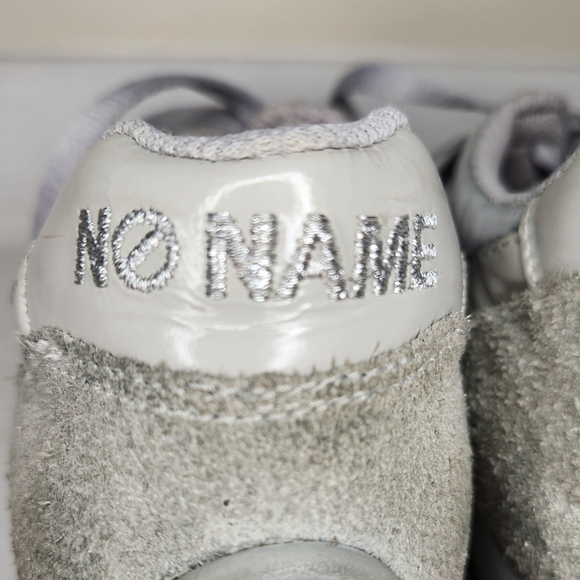 NoName Grey Leather Wedge Sneakers - Picture 10 of 11
